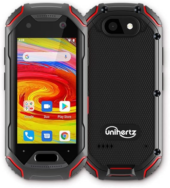 Unihertz Atom - The World's Smallest 4G Rugged Smartphone with Android 9.0 Pie, Unlocked, 4GB RAM, and 64GB ROM, Water-Resistant and dustproof(NO charger)
