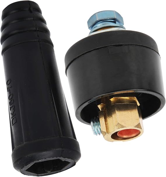 Cocoarm Quick Connector Socket and Plug Brass and Rubber Quick Connect Fittings 50 70 315A Insulated Docking Design for Electric Welding Argon Arc Welding Gas Shielded Machine (C Type)