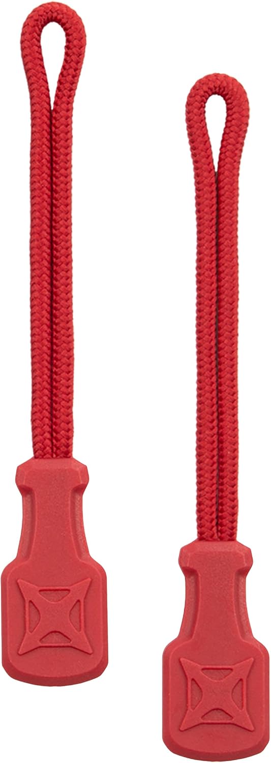 Vertx Rapid Access Zipper Pull Tab Kit, Replacement Puller for Backpack, Luggage, Bag, Handbag, Red, One size