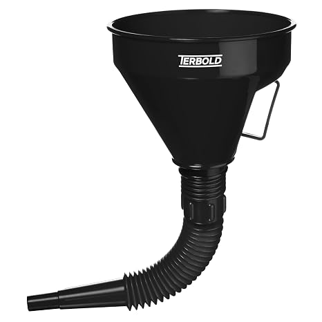 Automotive Funnel with Flexible Tube, Black