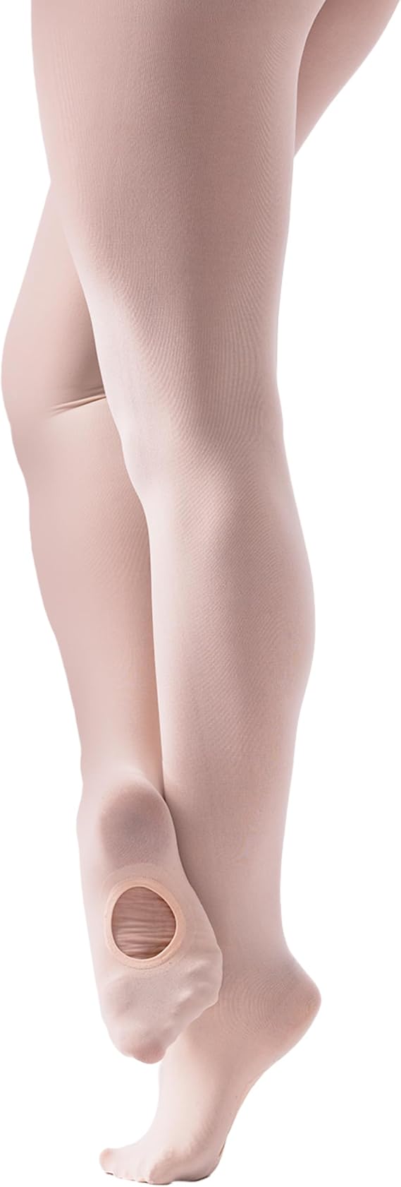 Convertible Dance Ballet Tights in 70 Denier High Performance Fabric, for Girls & Women in Pink & Tan