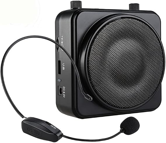 Portable PA Voice Amplifier Headset Microphone 2200mA Amplifier Speaker Voice Booster