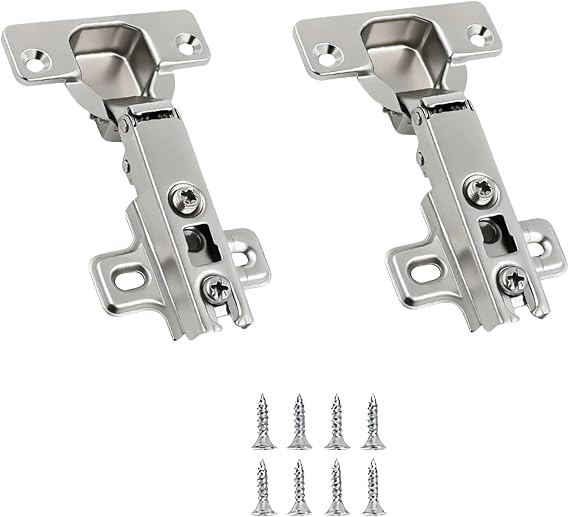 2Pcs Slide-on 35mm Kitchen Cabinet Wardrobe Door Hinge