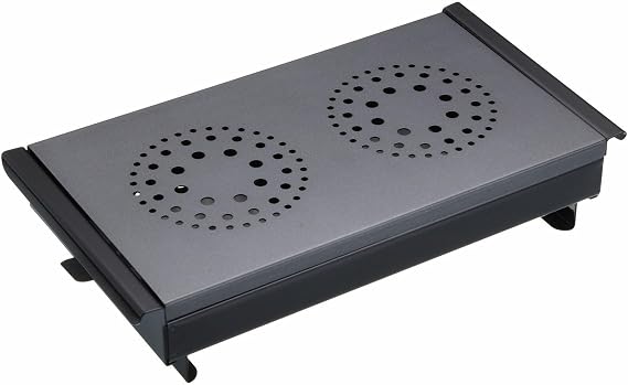 MasterClass Professional Food Warmer and Plate Warmer with 2 Tealights, Black/Grey