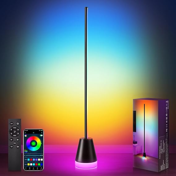 Smart LED Floor Lamp, RGBIC Corner Lamp with Luminous Base, 200+ Scene [Energy Class A]