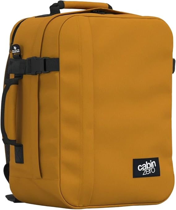 Cabinzero Classic Tech Backpack 28L, Underseat-approved with Laptop Compartment and Trolley Sleeve