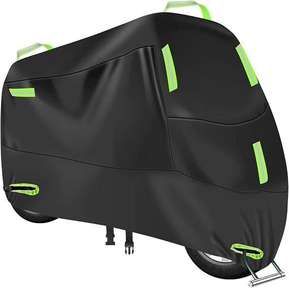 Waterproof Motorcycle Cover, UV Resistant, Dustproof, with Lock Hole, Compatible with CFMOTO CForce 1000 Overland/Touring/Moto CForce 600Anniversary/Touring,L(220 * 95 * 110cm)