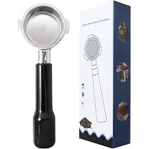 Upgraded 51mm Bottomless Portafilter 2 Ears for Delonghi ECP3420/BCO430/EC260 | Stainless Steel Filter Basket and ABS Handle
