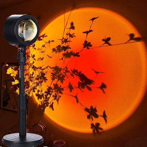 coverzone Gün Batımı Projeksiyon Masa Lambası Romantik Fotoğraf Çekimi Aydınlatma Standlı USB Led Işık