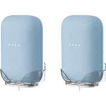 Google Nest Audio スマートスピーカーウォールマウント専用設計、ABSプラスチック材質、省スペース、脱落防止設計、リビング/寝室/キッチンに適用透明色、2枚