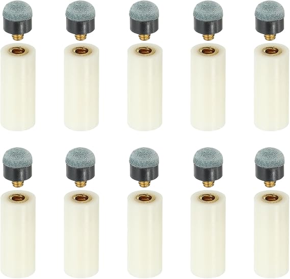 PATIKIL Dia Screw-on Pool Cue Tips, Snooker Billiard Cue Stick Tips Replacement with Pool Cue Ferrule