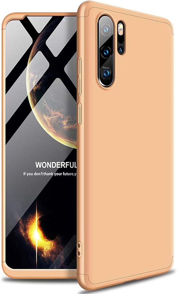 Microsonic Huawei P30 Pro için Kılıf Double Dip 360 Protective Gold [P30 Pro ile Uyumlu Kılıf - Gold]