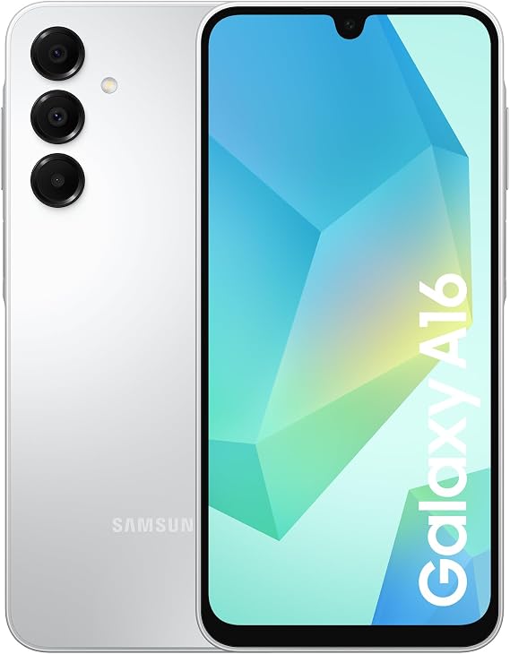 Samsung Galaxy A16 4G Android Smartphone, Super Amoled 6.7" Screen, Multiple Cameras, 128GB Storage, Light Grey, (UK Version)