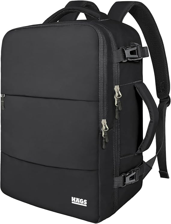 Haegs Laptop Sırt Çantası, Seyahat Çantası Hafif El Çantası Küçük Bavul Valiz, Uçak Onaylı Kabin Çantası, Erkek ve Bayan İçin, 15.6 inç Notebook Dizüstü Bilgisayar Laptop Macbook Çantası