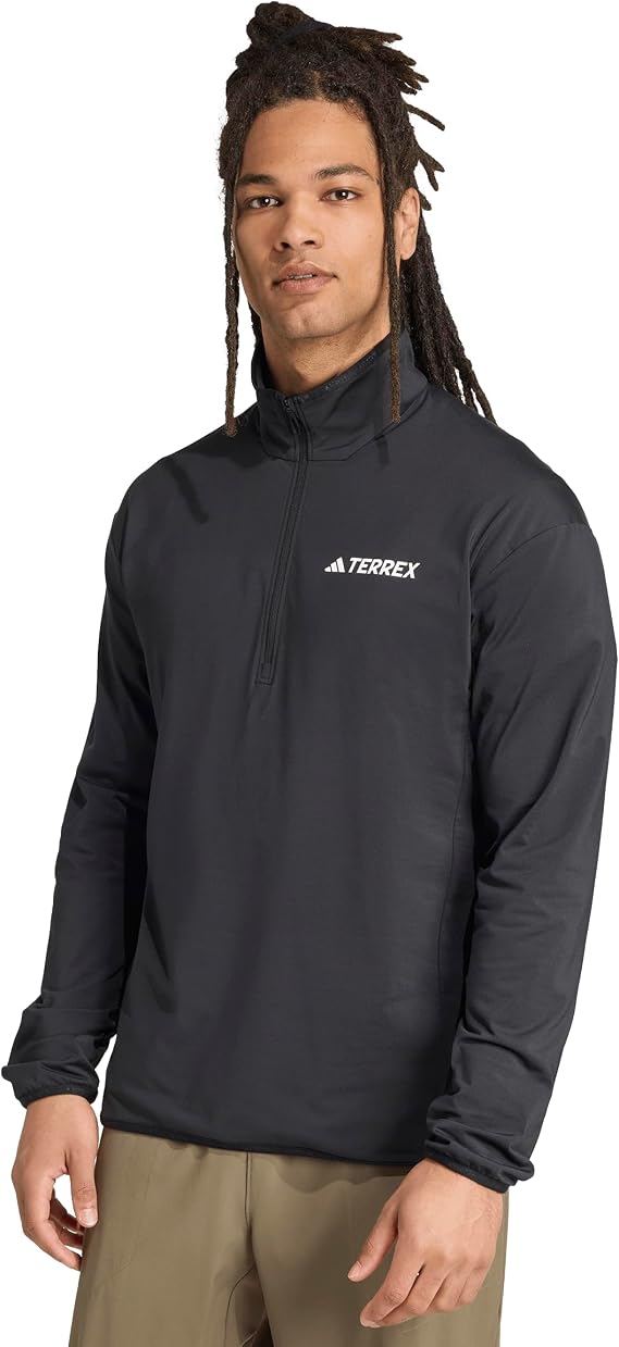 adidas Men's Terrex Multi Climawarm Half Zip Tech Fleece Hooded Sweatshirt (pack of 1)