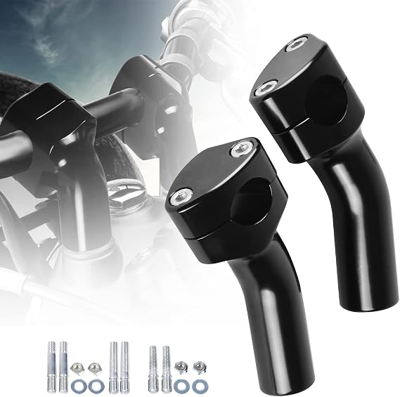 Motorcycle Pull Back Handlebar Riser 4", Black