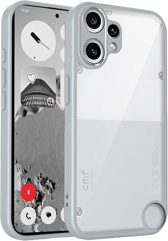 Case Compatible with Nothing CMF Phone 2 Pro, Shockproof Soft TPU Bumper & Hard PC Back Cover, Anti-Scratch HD Clear Slim Protective-White