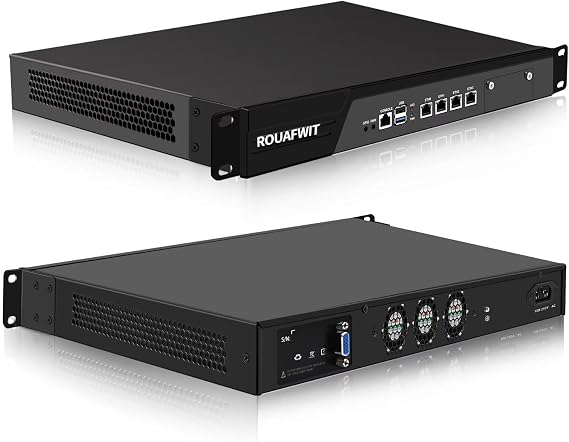 1U Firewall Appliance N300(8C/8T), 4 x i226V 2.5GbE LAN, VPN, 19 Inch 1U Network Rackmount, VGA, Console, USB3.0, DDR5 0G RAM 0G SSD Barebone