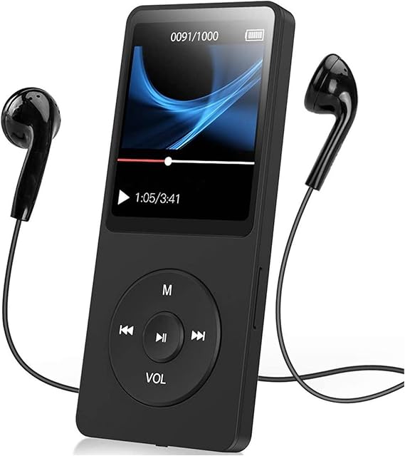 MP3 Player with Bluetooth, HiFi MP3 MP4 Player with 1.77 Inch Screen Portable Music Player for Digital Lossless Music Sports Running Kids MP3 Player No Memory Card