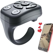 Fingertip Scroll Ring - Automatic Camera Shutter Smart Page Turn, Continuous Click Device, Fingertip Control Presenter | Hands Free Controller for Photos, Videos, E-Books, Music, Reading