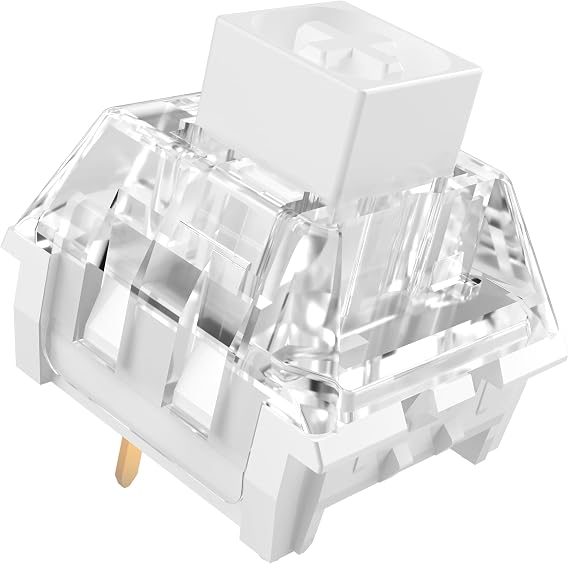 Zjmehty Kailh Box White Switch for Mechanical Keyboard 3 Pin 45gf Clicky/Factory Lubricant/Dust & Waterproof Switch Kyle Box White, 108pcs..