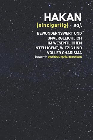 Hakan (einzigartig) bewundernswert: Notizbuch inkl. To Do Liste | Das perfekte Geschenk | personalisiert mit dem Namen Hakan | Geschenkidee | Geschenke | Name