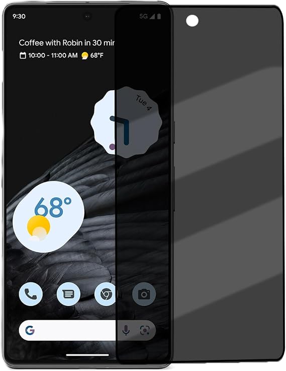 Microcase Google Pixel 7 Pro Privacy Gizlilik Filtreli Tam Kaplayan Tempered Cam - AL3125