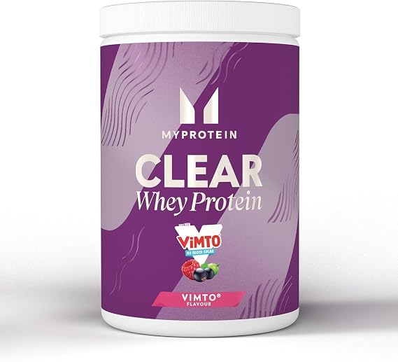 Myprotein Clear Whey Isolate Protein Powder | Vimto® -20 Servings | 20g Protein per Serving| Fruity Protein Juice Drink with Low Sugar | Refreshing Low-Calorie Protein Water Alternative