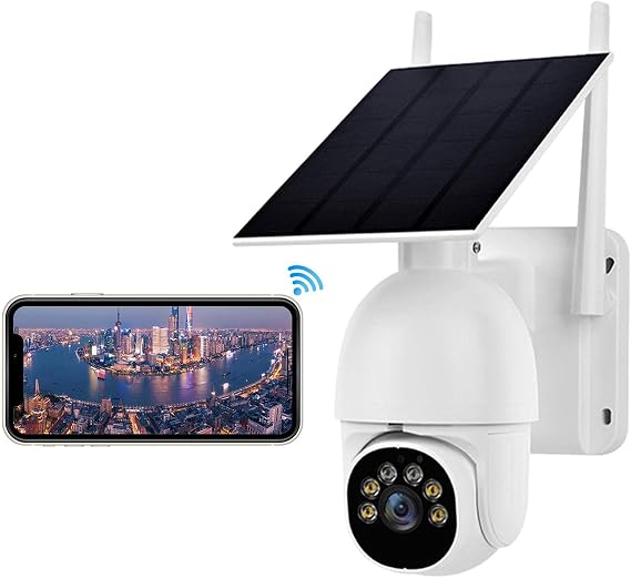 Güneş Açık Kamera - 4G Destekli Kablosuz Güneş Enerjili Güvenlik Kamerası - IP65 Suya Dayanıklı Ev Kameraları, 2 Yönlü Ses Özellikli Gece örüşü Loandicy