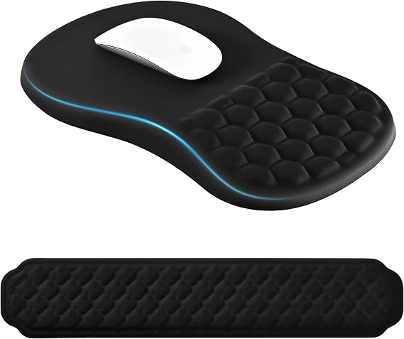 EooCoo Keyboard Wrist Rest and Gaming Mouse Mat Wrist Support Set