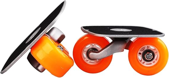 Portable Roller Road Drift Workout Board Skates Anti-slip Plate Truck Orange