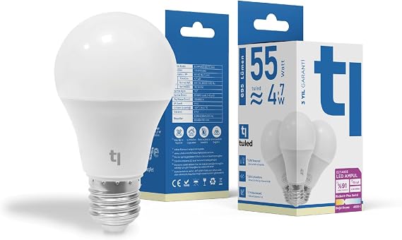 Redeem Plus A60S E27 LED Ampul, Titreşimsiz, Göz Konforu, 695 Lümen, Doğal Beyaz, 4000 Kelvin [Enerji Sınıfı D]