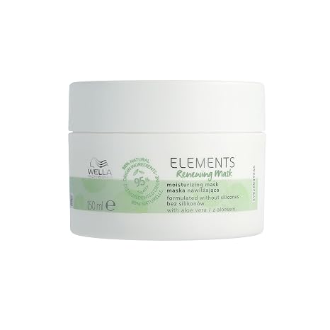 Wella Professionals Elements Renewing Mask Renewing Mask for Curly Hair -Anti Breakage -Anti Frizz -With Aloe Vera -Vitamin E 150ml