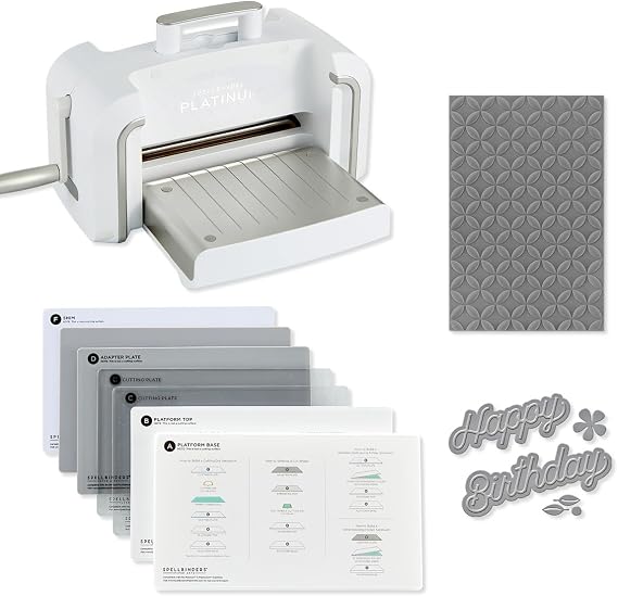 Spellbinders New & Improved Platinum Machine with Universal Plate System, White, one PL-126