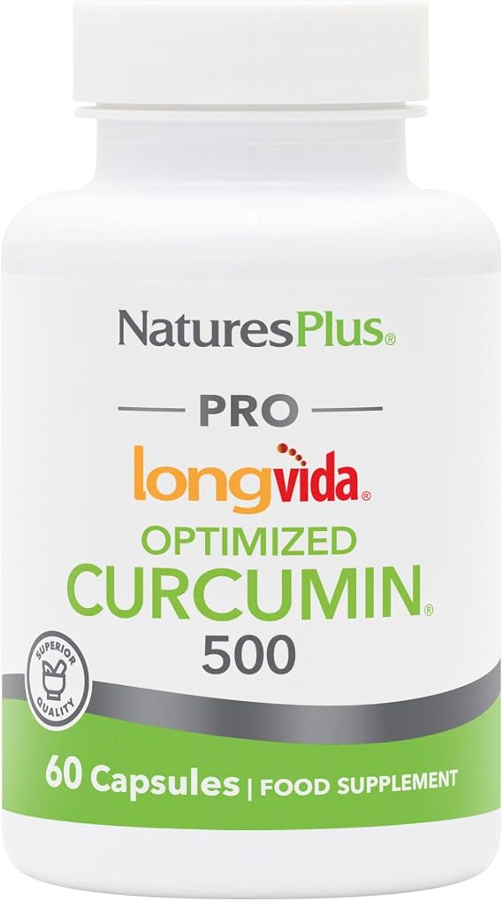 NaturesPlus PRO Optimized Curcumin Longvida 500 mg Capsules - Superior Absorption Turmeric Extract Supplement - One a Day, Vegan, Gluten Free - 60 Capsules