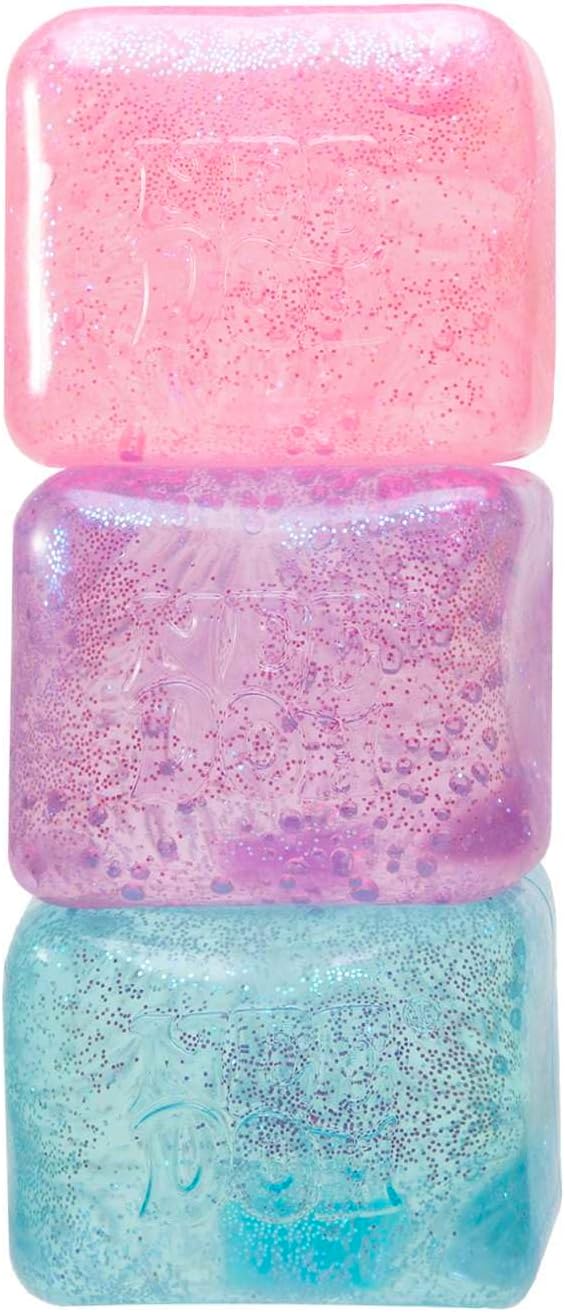 NeeDoh Glitter and Glow Nice Cube | Glittery Ice Cube Squishy Toys for Anxiety Relief | Stress Balls for Adults & Kids Age 3+| Sensory Fidget Cubes | Great Stocking Fillers