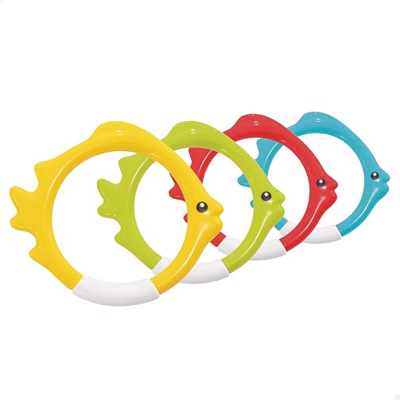 Intex Underwater Fish Rings for Swimming Pool, 12 cm Diameter, Multi-Coloured (55507)