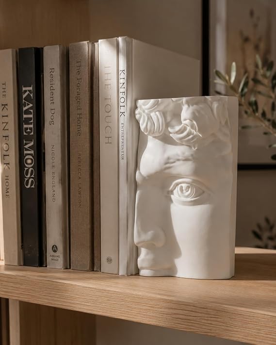 David Büst Heykeli Kitap Tutucu (Beyaz)