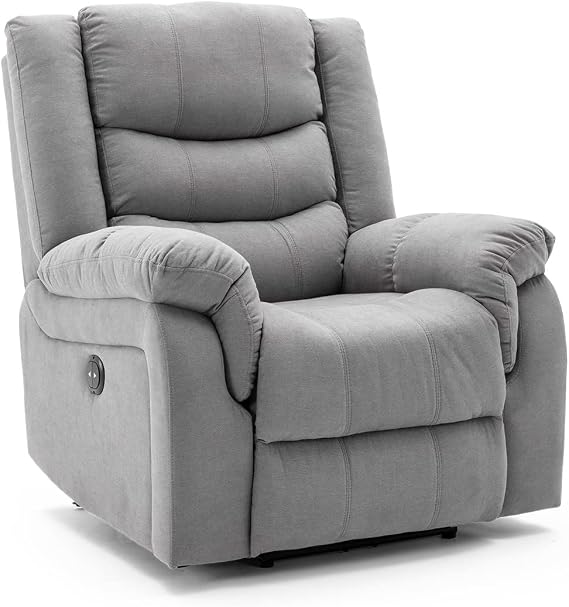 Seattle Electric Fabric Recliner 3 + 2 + 1 Sofa Armchair Set Suite