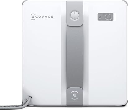 ECOVACS WINBOT Mini Window Cleaning Robot - Compact Design, Dual Nozzles with Ultrasonic Spray, 9-Stage Protection System, Intelligent Path Planning, 3 Cleaning Modes, Anti-Slipping System