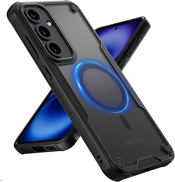 Rongep Samsung Galaxy S25 FE için Kılıf Fusion-Rugged Manyetik [MagSafe ile Uyumlu] S25 FE Kılıfı Kamera Korumalı Arkası Mat PC Koruyucu Tasarımlı Güçlü Manyetikli S25 FE Koruyucu Kılıf (Siyah)