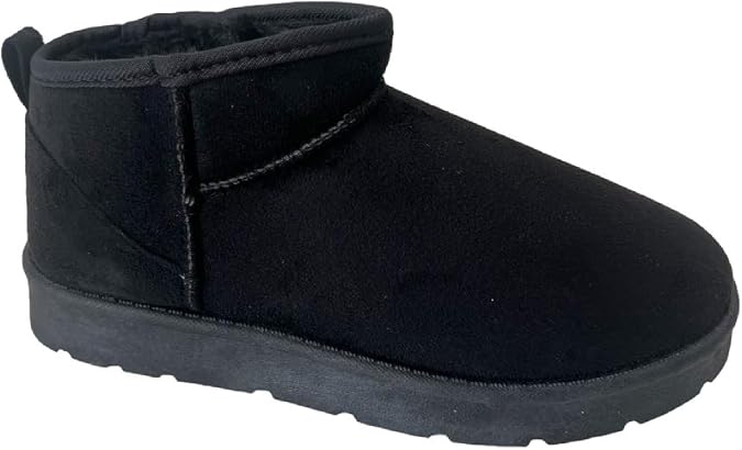 sole london LADIES FLAT WARM WOMENS WINTER FAUX FUR LINED ANKLE SHOES BOOTS