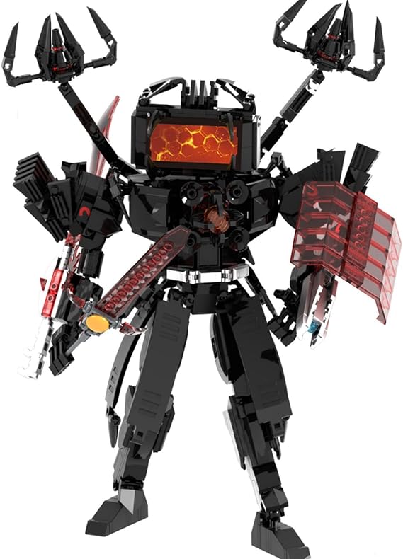 Skibidi Toilet Titan Building Blocks Toy Cameraman Speakerman Clock TV Man Monitor Action Figure Model Horror Game Multiverse Upgraded Adults Kids Fans Collectible Animation Birthday Gift ﻿ A