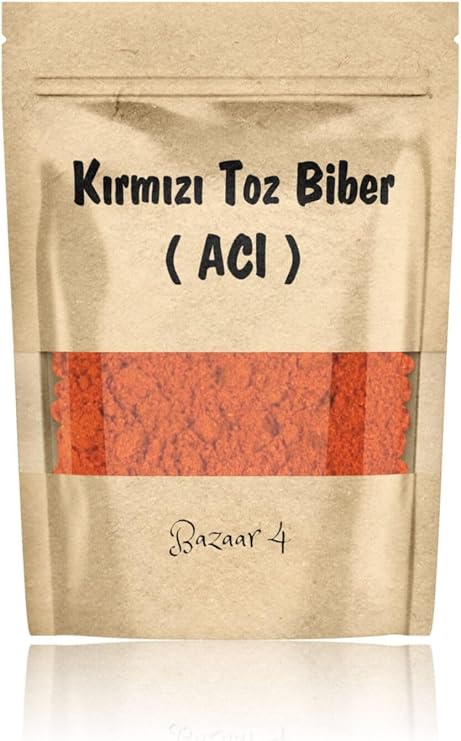Bazaar 4 Kırmızı Acı Toz Biber 1.Kalite Yeni Mahsul 385 Gr