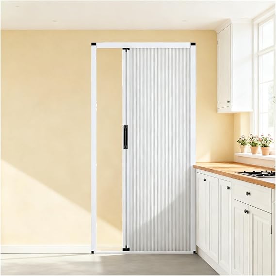 Katlanır Kapı, 200 cm Katlanır Kapı, Katlanır Kapı, Veranda, Duş, Dolap, Karavan için Cep Telefonu Kumaşlı, Deliksiz Alüminyum Çerçeve, Özel Boyut (39,8 x 79 inç)