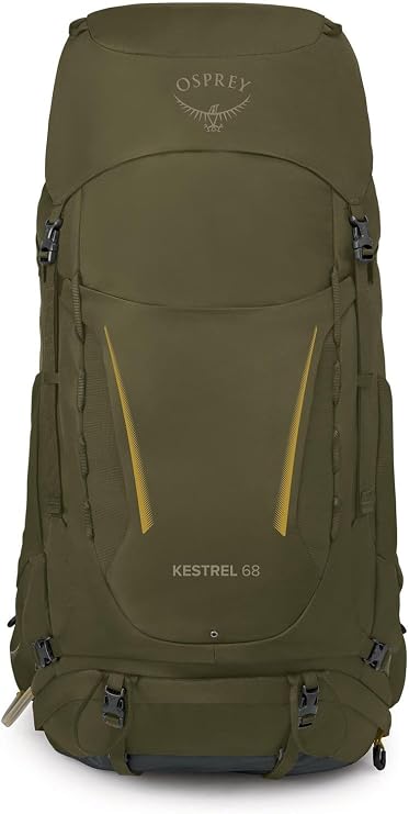 Osprey Kestrel Men's Backpacking Pack, 68L Small/Medium, Moss Green