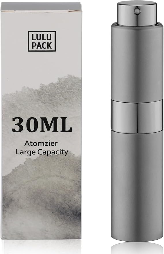 Lulupack 30ml 香水アトマイザー 空コロン スプレーボトル 旅行用香水スプレーディスペンサー 1個、グレー