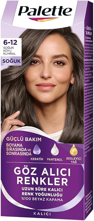 Palette Göz Alıcı Renkler 6-12 Soğuk Koyu Kumral Saç Boyası