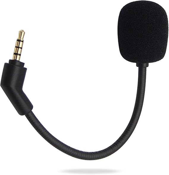 Replacement Gaming Microphone for Kingston HyperX Cloud Flight S Gaming Headset 3.5mm Detachable Boom Microphone for PS4 PS5 Xbox One PC