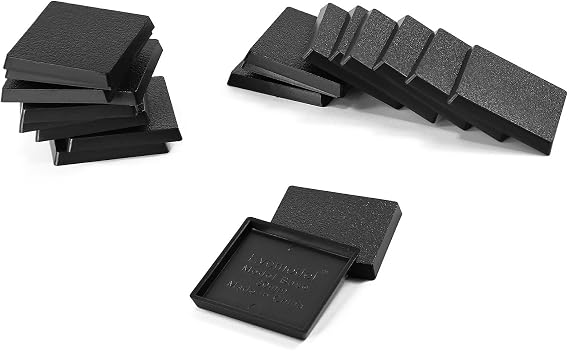 Evemodel Square Base Model Modelling Plastic Base for Figures or Miniatures for War Games Table Decoration (8pcs 50mm)